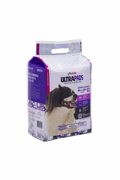 TAPETE ULTRA PADS LAVANDA 60x80cm C/ 30un. (PETLIKE)